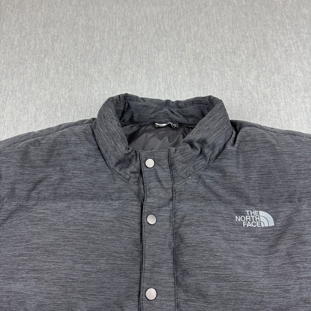 The North‎ Face Jacket Mens Large Gray Eros 550 Goose Down Puffer Light 1/2 Snap